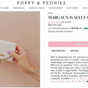 Poppy & Peonies, Margaux wallet, cream